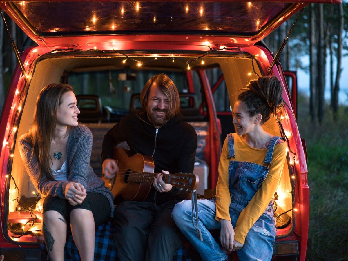 young travellers van road trip