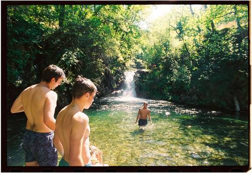 Mates at a rainforest swimming hole